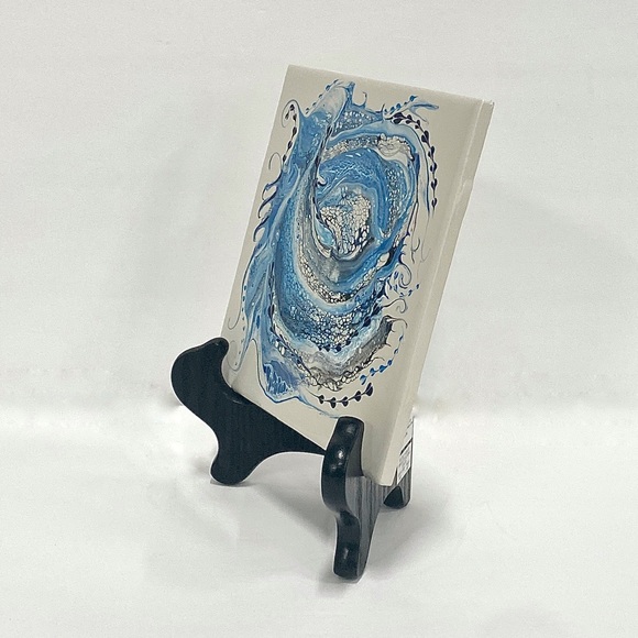 Original Acrylic Abstract Art 6”x6” Ceramic Tile - Picture 8 of 10